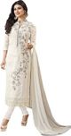 Manvaa Cotton Embroidered Semi-stitched Salwar Suit Dupatta Material