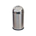 Tulsi King Traders -Stainless Steel Push Dustbin - 20 Ltr (10X18)