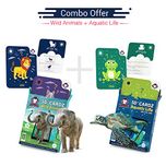 Wild Animals + Aquatic Life | Summer Vacations Learning Kit | AR/VR Based Educational Toys for Kids | Age 3-10 Years | Gift Box of 2