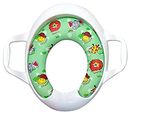 Toyboy Super Soft and Durable Full Cushion Assorted Potty Trainer Seat with Handle - White(Print May Vary)
