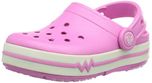 crocs Kids Unisex Lights Party Pink/White Clogs - C10(16138-6Z5)