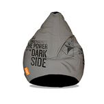 ORKA Starwars Dark Side Digital Printed XXL Bean Bag Filled with Beans - Grey & Black