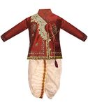 JBN Creation Boys Dhoti Kurta (VASBDK001-22_Maroon_2-3 Years)