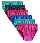 Elk Womens Brief 100% Cotton Ladies Printed Bright Panty Innerwear Inner Elastic 6 Piece Combo