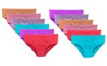 Elk Womens Panty 100% Cotton Ladies Bright Panty Innerwear Soft Elastic 12 Piece Combo