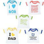 Orange and Orchid Boys White Cotton Half Sleeves T-Shirt - Pack of 5 (2-3 Years)