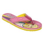 Barbie Kids Girls Yellow/Pink Color Flip Flops(Size -2)