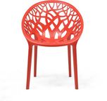 Nilkamal Crystal Plastic Outdoor Chair(Finish Color - Bright Red)