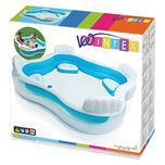 VWINTEX Swim Centre Family Lounge - 4 Seater Adult Pool Lounger - White And Blue