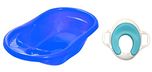Sunbaby Bathtub with Soft Cushion Potty Seat (Pack of 2) (Blue/White)