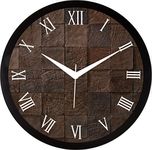 IT2M Round 11.75 inch Designer Wall Clock with Glass Cover (9177)