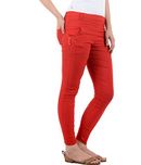 Superior FeelBlue Lycra Jeggings for Women (Red)