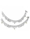 Gupta Payals Fancy Silver Anklets For Women (GPPA01) (Pack of 2)
