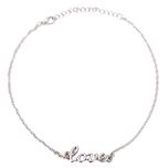 Aaishwarya Dainty Love Silver Anklet(Single) For Women & Girls