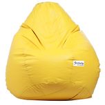 Excel Classic Bean Bag Cover without beans - XL Size - Yellow Colour