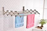 Parasnath Stainless Steel Wall Cloth Dryer Stand 7 Pipes 24 Inch / 2 Feet (Lifetime Warranty*Made In India)
