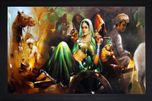 SAF Rajasthani Painting Ink Painting(20 inch x 14 inch)