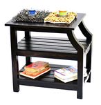 TimberTaste Sheesham Wood OPERA Dark Walnut Finish Side End Corner Table
