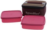 Signoraware Hot N Fresh Lunch Box with Bag, Pink