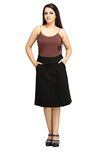 cottinfab Women Spandex Black Skirt (Large)