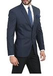 ALVI QMAR Mens Blazer/Coat Perfect Slim Fit for Causual/Party/Formal Wear Size 40 Color Blue