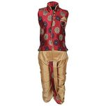 AJ Dezines Baby Angrakha Dhoti Pant Set for Baby Boys (7002_MAROON_1)