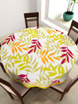 SWAYAM White Round Leaf Print 72
