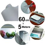 Bulfyss Multipurpose Textured Super Strong Anti-Slip Anti-Skid Non Slip Eva Mat Liner - Size 60X500Cm (5 Meters Roll) - Grey