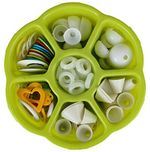 Am Plastic Jhumka Base Kit Gift Box Includes- Jhumka Base Round In 5 Sizes, Plastic Rings,Drop Shape, Heart Shape, Cone Shapes With Free Storage Box