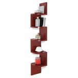 Forzza Vincent Wall Shelf (Matt Finish, Mahogany)