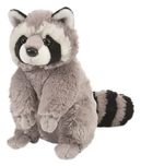 Wild Republic Cuddlekins Racoon, Grey/Black