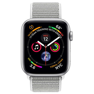 Apple Watch Series 4 GPS Cellular Silver Aluminum Case with Seashell Sport Loop 40mm