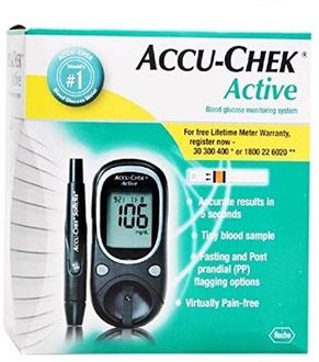 Accu-Chek Active Blood Glucose Test Meter Combo (1 Monitor & 100 Strips)