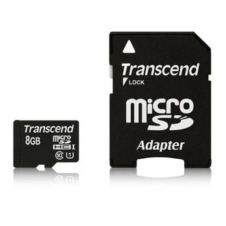 Transcend Premium 300x 8GB MicroSDHC Class 10 (45MB/s) UHS-I Memory Card (With Adapter)
