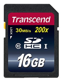 Transcend Premium 16GB SDHC 200x Class 10 Memory Card