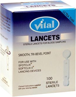 Vital Lancet Flat 100 Lancets Only