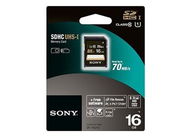Sony SF-16UY2 16GB SDHC UHS-I 70MB/s Class 10 Memory Card