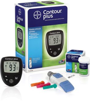 Bayer Contour Plus Glucose Monitor (With 10 Strips)