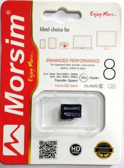 Morsim 8GB MicroSD Class 6 (48MB/s) Memory Card