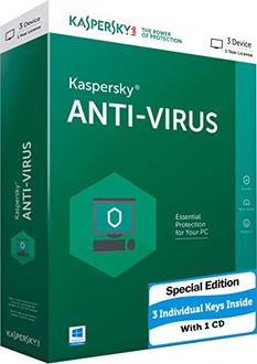 Kaspersky AntiVirus 2016 3 PC 1 Year