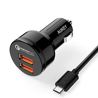 Aukey CC-T6 Quick Charge 2.0 (36W) Dual USB Car Charger