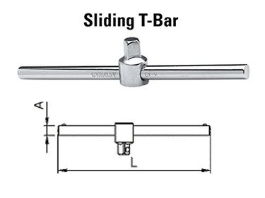 Stanley 186440 Sockets Sliding T Bar