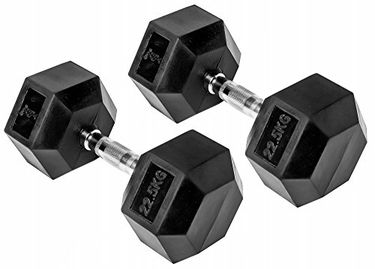 Physique  Rubber Coated Hex Dumbbell 22.5Kg (Pack of 2)