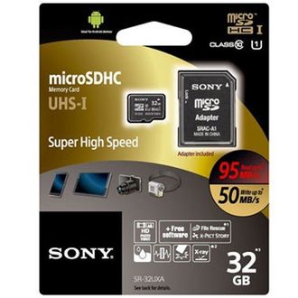 Sony 32GB MicroSDHC Class 10 UHS-1 (95MB/s) Memory Card (With Adapter)