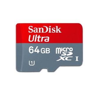 SanDisk Ultra 64GB MicroSDXC Class 10 (30MB/s) Memory Card (With SD Adapter)