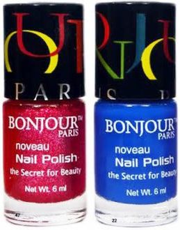 Bonjour Paris Round Nail Polish 24 (Set of 2 - Multicolor)