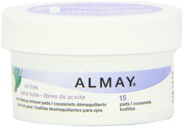 Almay Oil Free Eye Makeup Remover (Travel Size) (15 Pads) (Set of 4)
