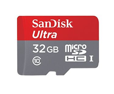 SanDisk Ultra 32GB MicroSDHC Class 10 (80MB/s) UHS-1 Memory Card (With Adapter)