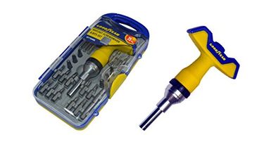 Goodyear GY10489 Ratchet Screwdriver & Bits Set (Standard)