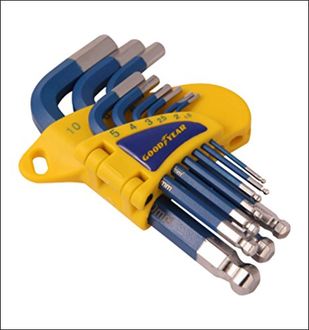 Goodyear GY10474 Short Arm Hex Key Set (Standard)